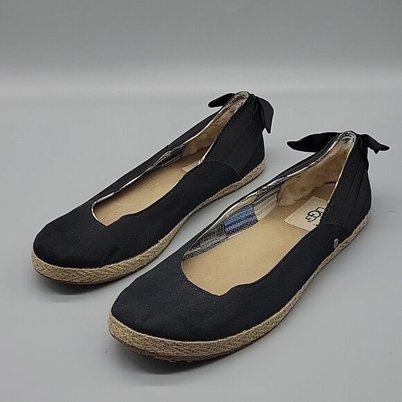 UGG Perrie canvas skimmer flats slip on shoes - Picture 2 of 8